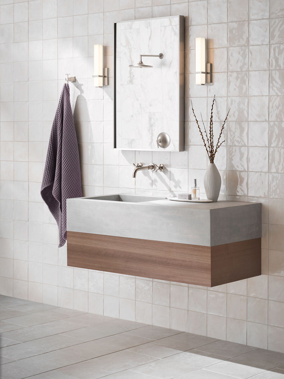 Milan 13 Bath 13" Small White Glass Satin Nickel LED 90 CRI 3000K 120V