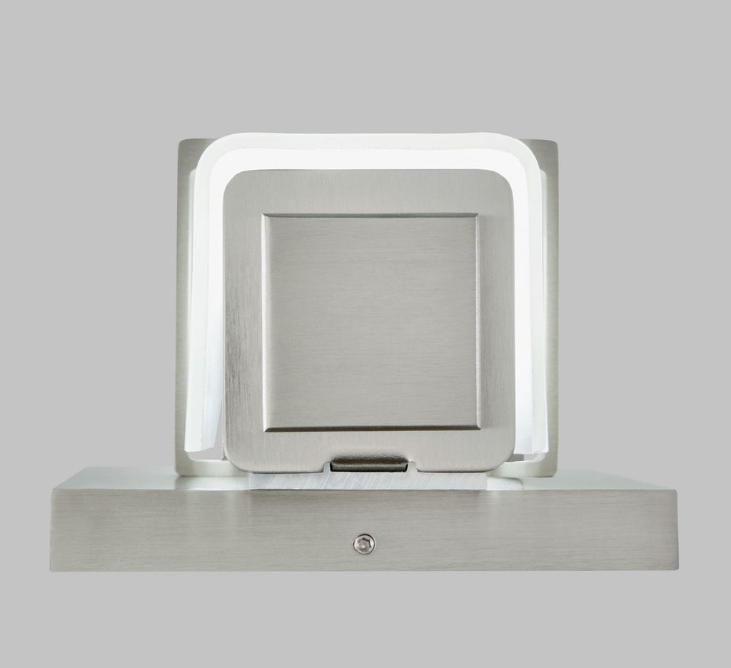 Milan 13 Bath 13" Small White Glass Satin Nickel LED 90 CRI 3000K 120V