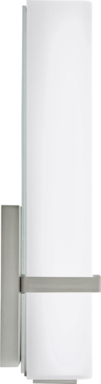 Milan 13 Bath 13" Small White Glass Satin Nickel LED 90 CRI 3000K 120V