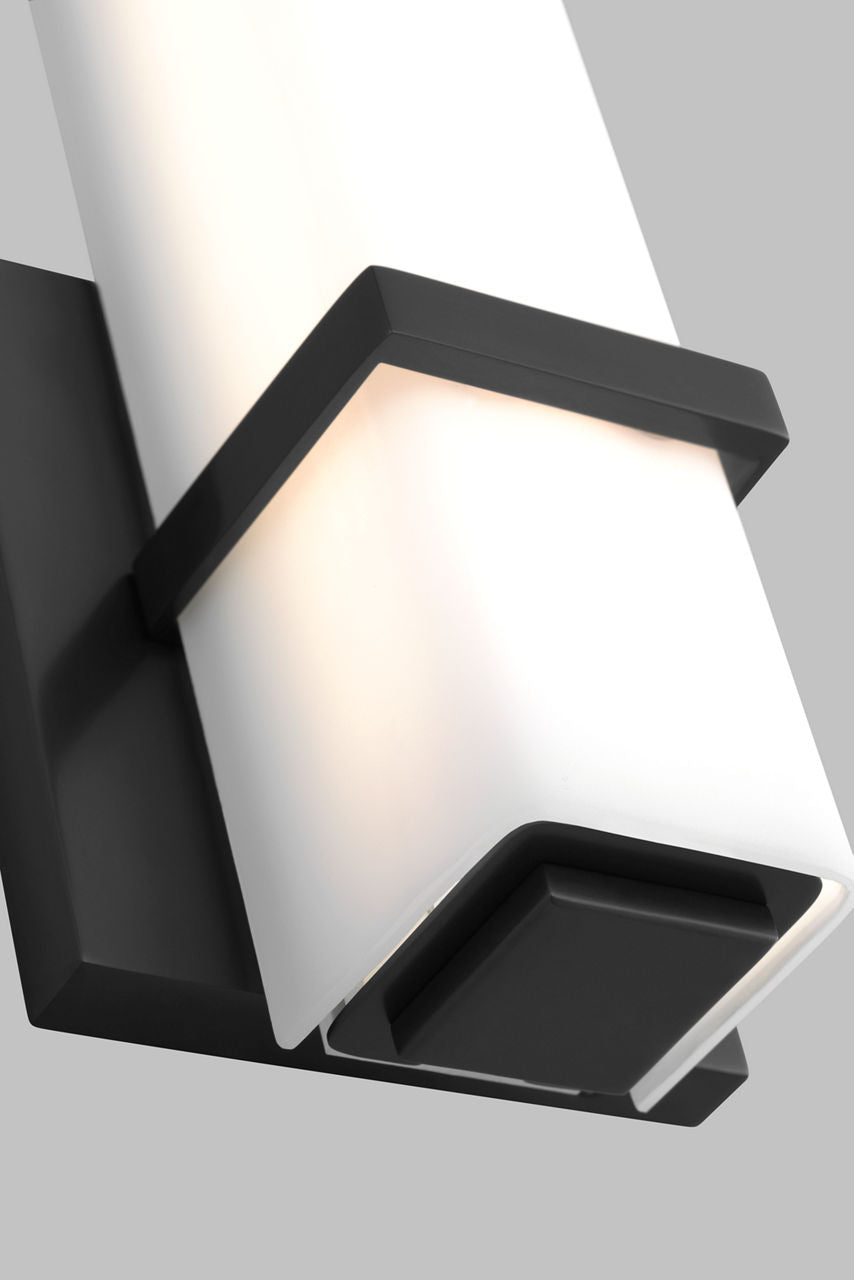 Milan 13 Bath 13" Small White Glass dark Bronze LED 3000K 90 CRI90 cri 3000k 120v