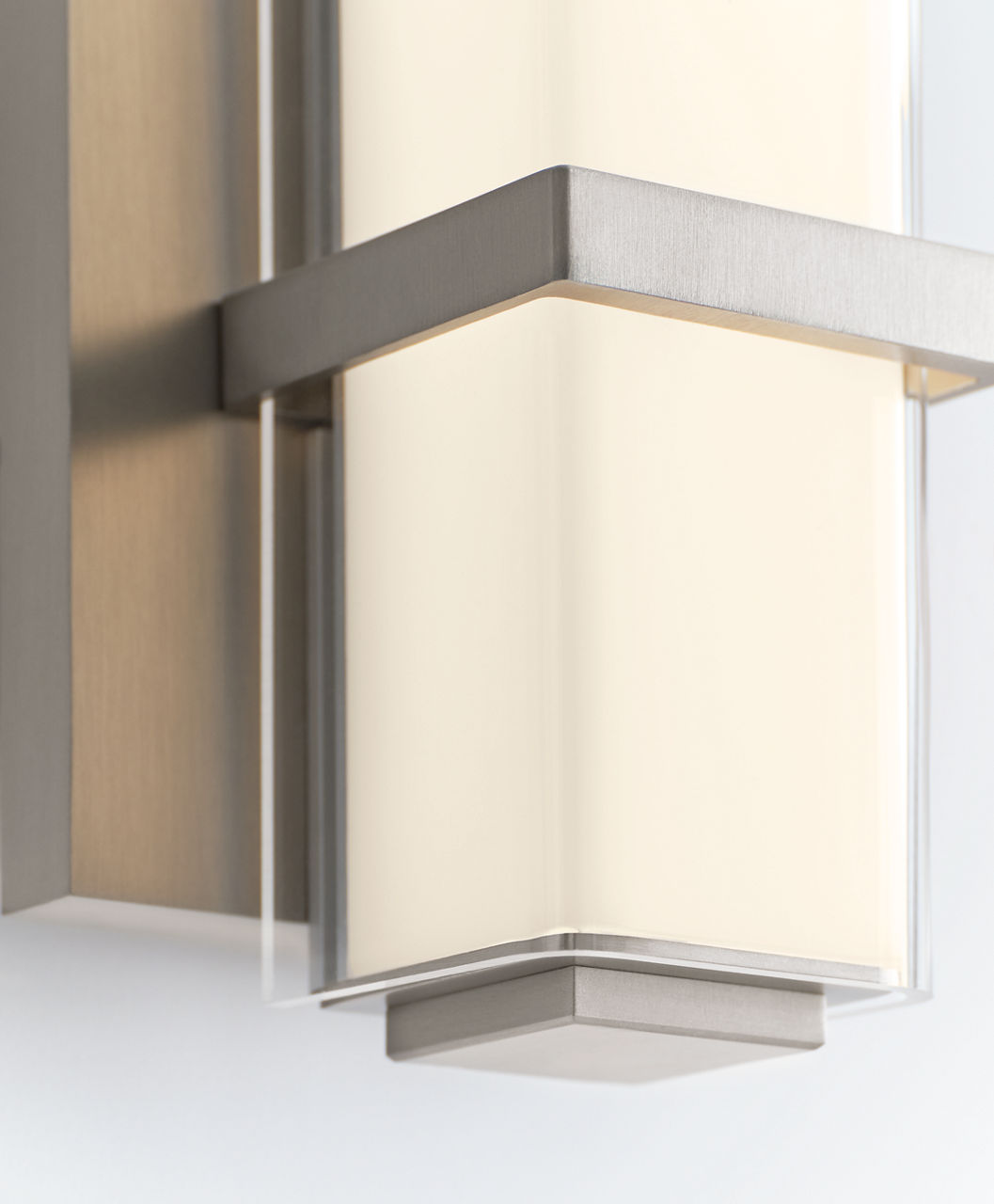 Milan 13 Bath 13" Small White Glass Satin Nickel LED 90 CRI 3000K 120V