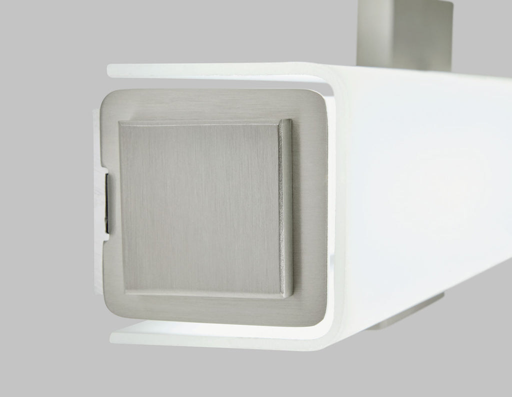 Milan 24 Bath White Glass Satin Nickel 3000K 90 CRI LED 3000k 277v