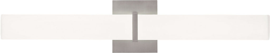 Milan 24 Bath White Glass Satin Nickel 3000K 90 CRI LED 3000k 277v