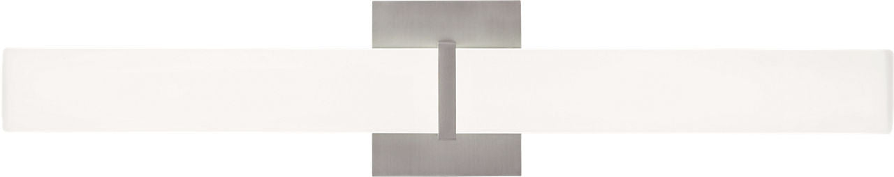 Milan 24 Bath White Glass Satin Nickel 3000K 90 CRI LED 3000k 277v