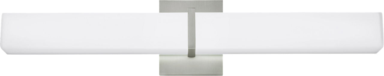 Milan 24 Bath White Glass Satin Nickel 3000K 90 CRI LED 3000k 120v