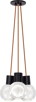 Mina 3-Light Chandelier | Black | Copper Cord 3000K