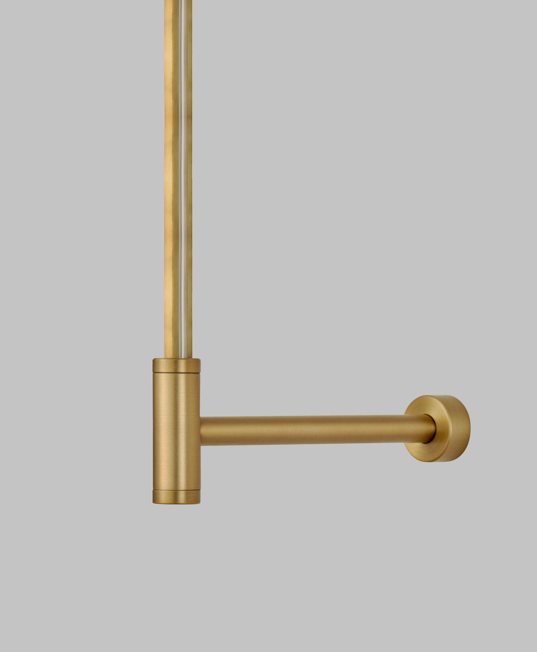 ModernRail Wall Glass Cylinders Aged Brass 3000K 90 CRI 24v remote canopy (t24)