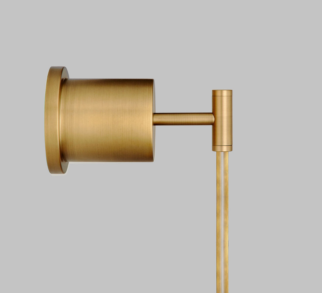 ModernRail Wall Glass Cylinders Aged Brass 3000K 90 CRI 24v surface canopy