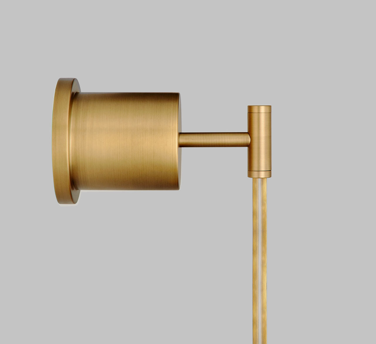 ModernRail Wall Glass Cylinders Aged Brass 3000K 90 CRI 24v surface canopy