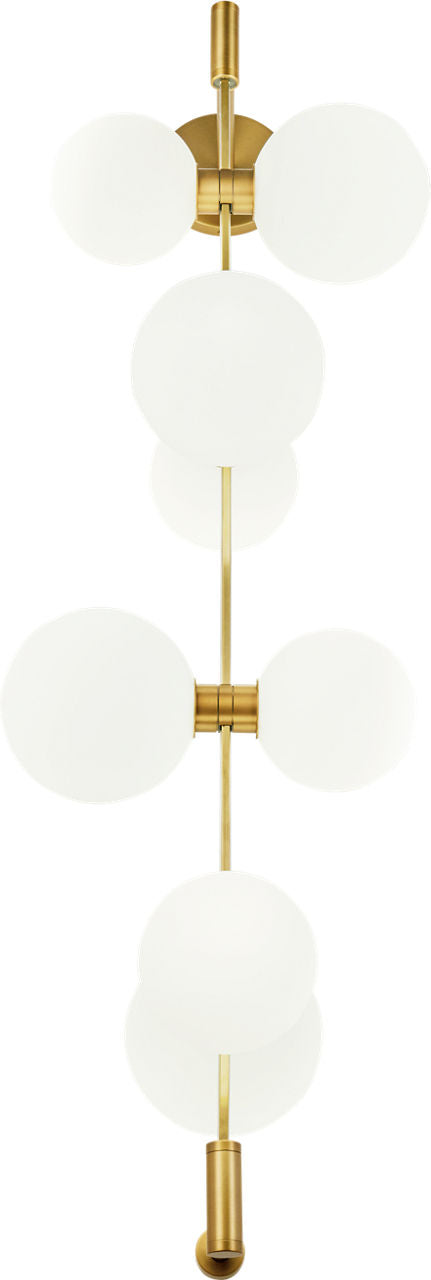 ModernRail Wall Glass Orbs Aged Brass 3000K 90 CRI 24v Remote
