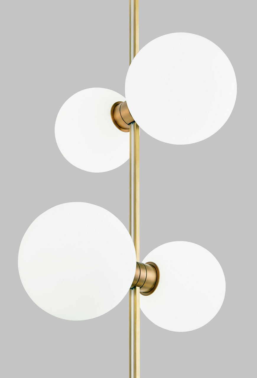 ModernRail Wall Glass Orbs Aged Brass 3000K 90 CRI 24v Surface