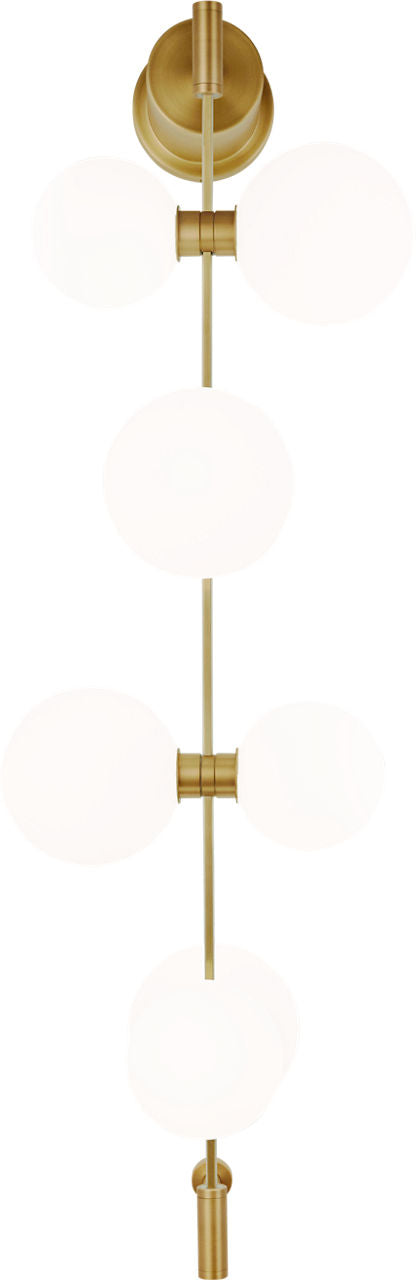 ModernRail Wall Glass Orbs Aged Brass 3000K 90 CRI 24v Surface