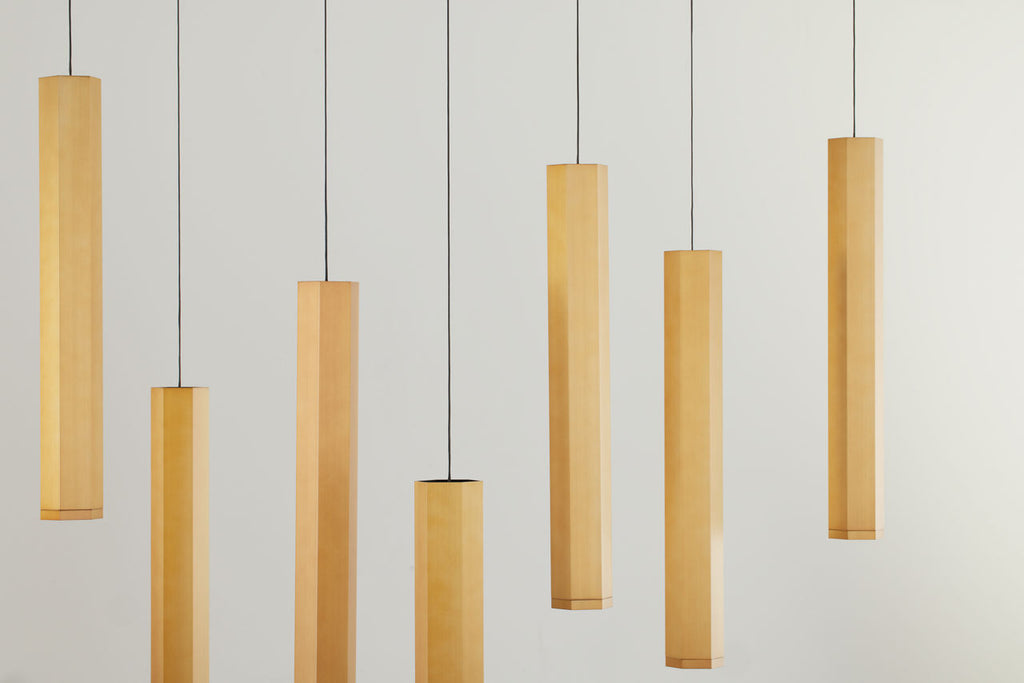 Blok Large Chandelier 9 Light Aged Brass LED 90 CRI 3000K 12V Surface