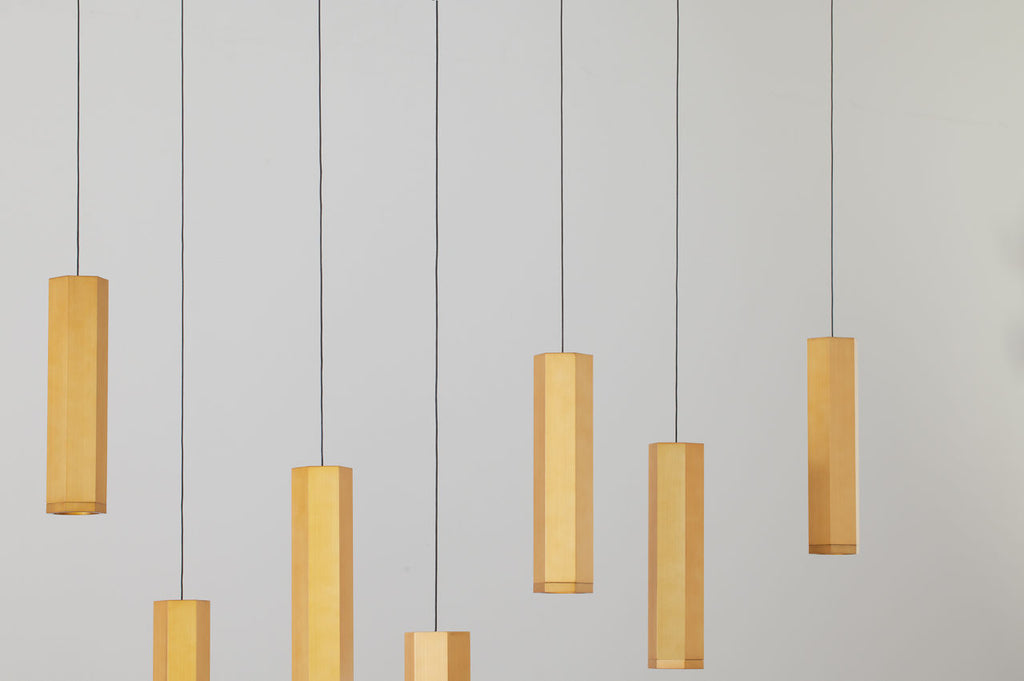 Blok Small Chandelier 9 Light Aged Brass LED 3000K 90 CRI 12Vremote