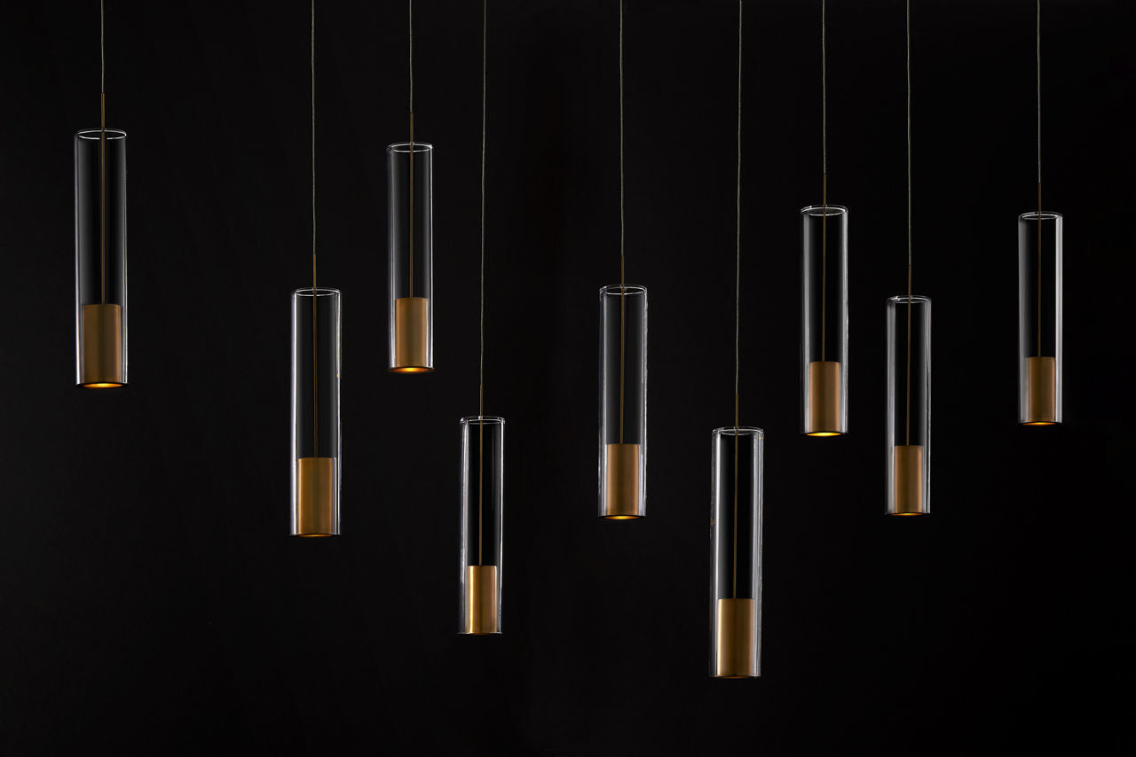 Captra Chandelier 9 Light Aged Brass LED 3000K 90 CRI 12Vsurface
