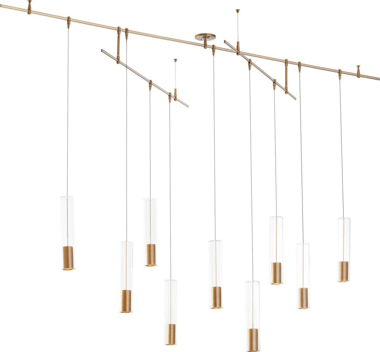 Captra Chandelier 9 Light Aged Brass LED 3000K 90 CRI 12Vsurface