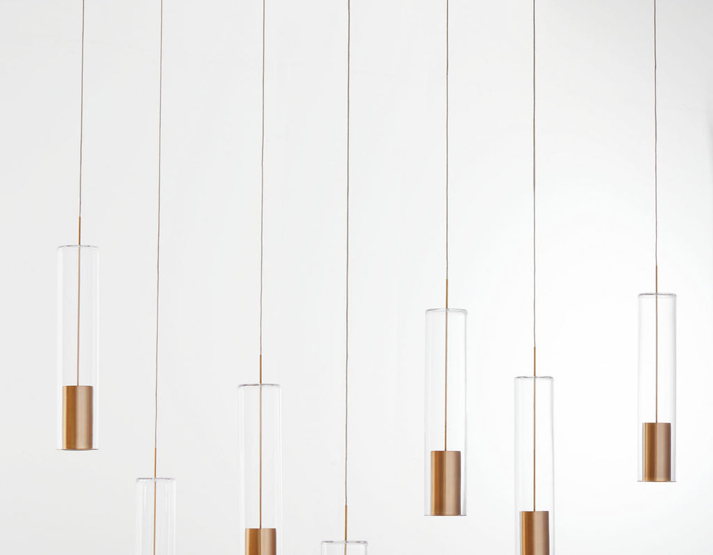 Captra Chandelier 9 Light Aged Brass LED 3000K 90 CRI 12Vremote