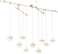 Mini Hanea Chandelier 9 Light Natural Brass LED 3000K 90 CRIbi-pin 12V 90 vri 3000k remote
