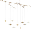 Mini Ponte Chandelier 9 Light Natural Brass 3000K 90 CRI integrated led 90 cri 3000k surface