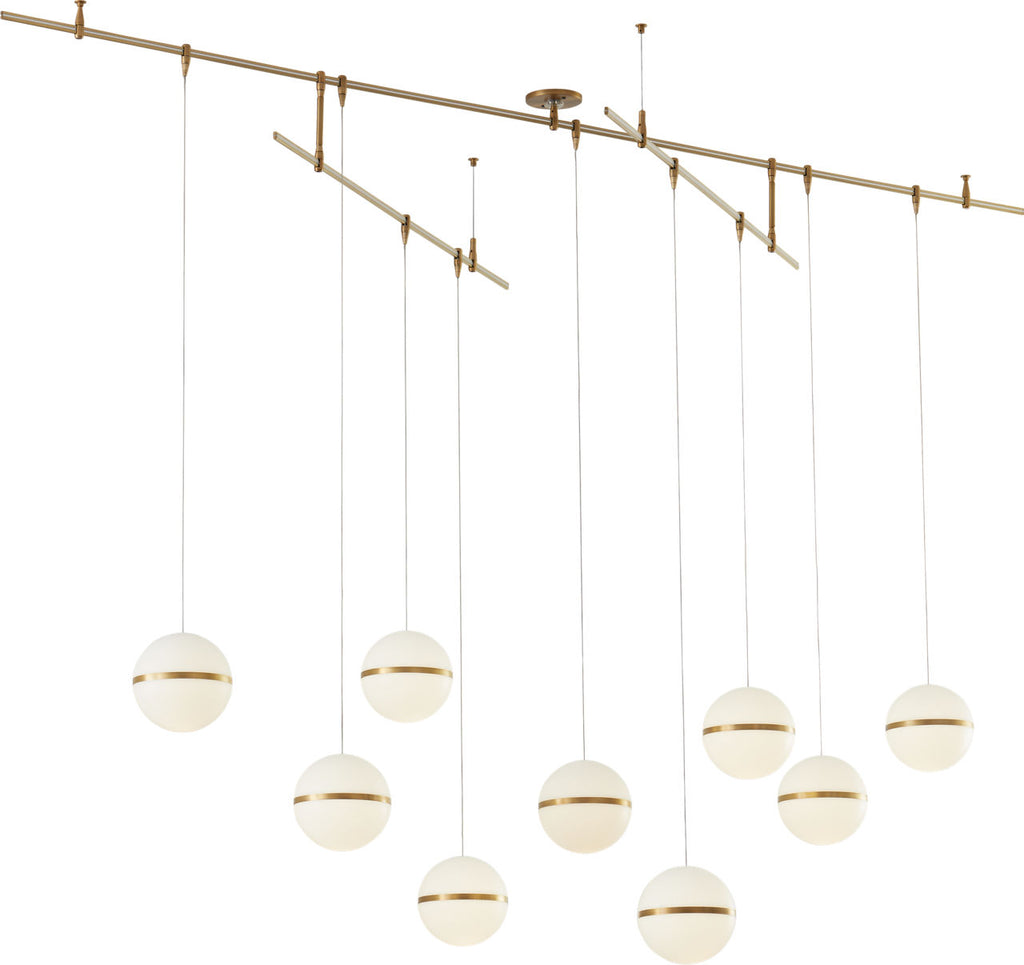 Mini Hanea Pendant | Natural Brass | Acrylic Shade MonoRail Bulb(s) Not Included