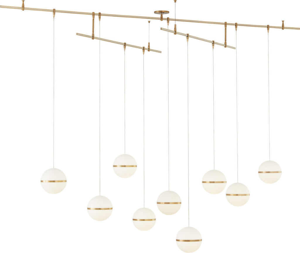 Mini Hanea Pendant | Natural Brass | Acrylic Shade MonoRail Bulb(s) Not Included