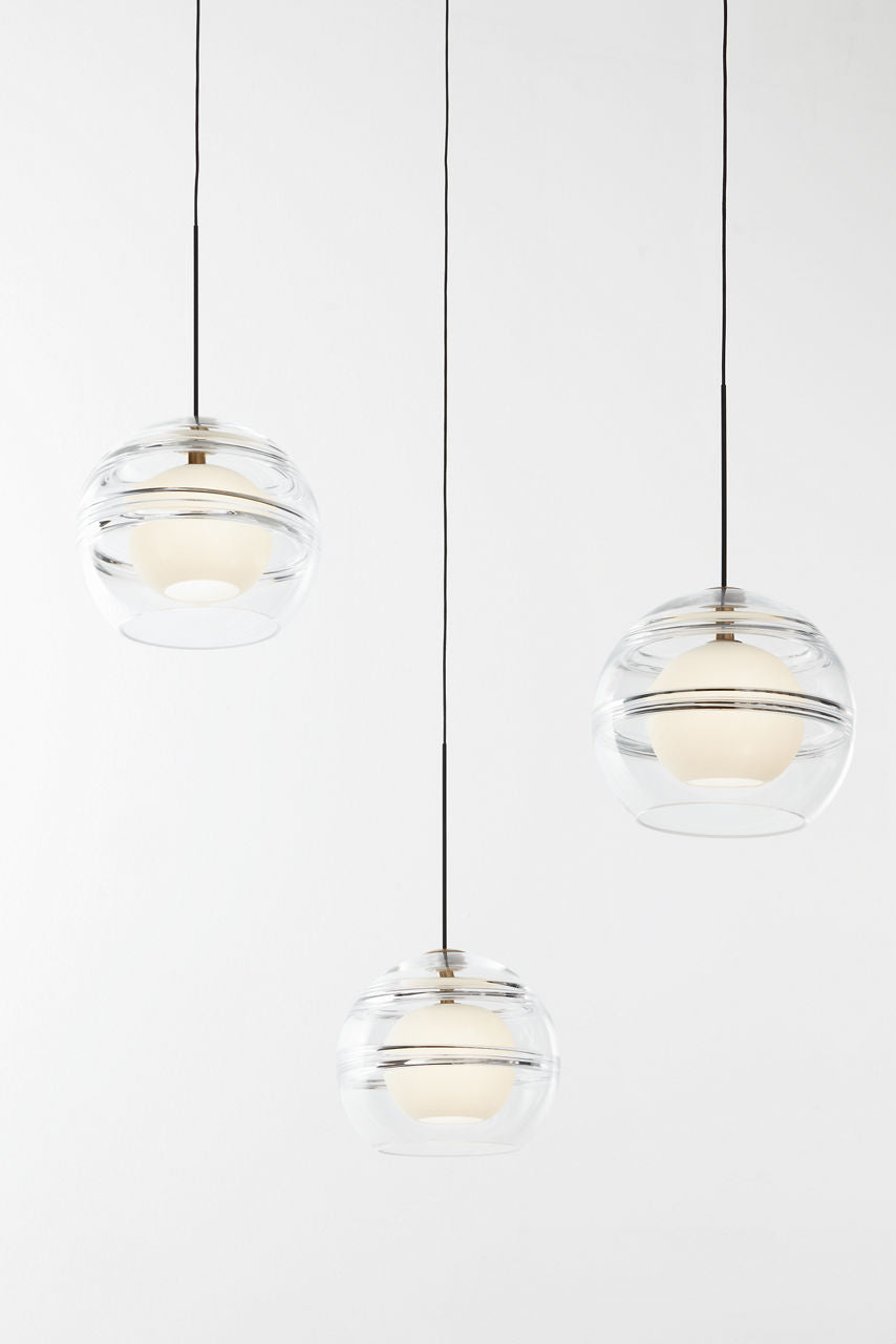 Sedona Pendant Chandelier 9 Light Clear Aged Brass LED 3000K 90 CRI 12Vsurface