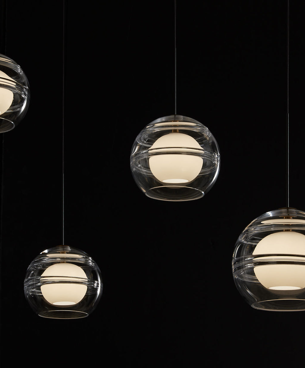 Sedona Pendant Chandelier 9 Light Clear Aged Brass LED 3000K 90 CRI 12Vsurface