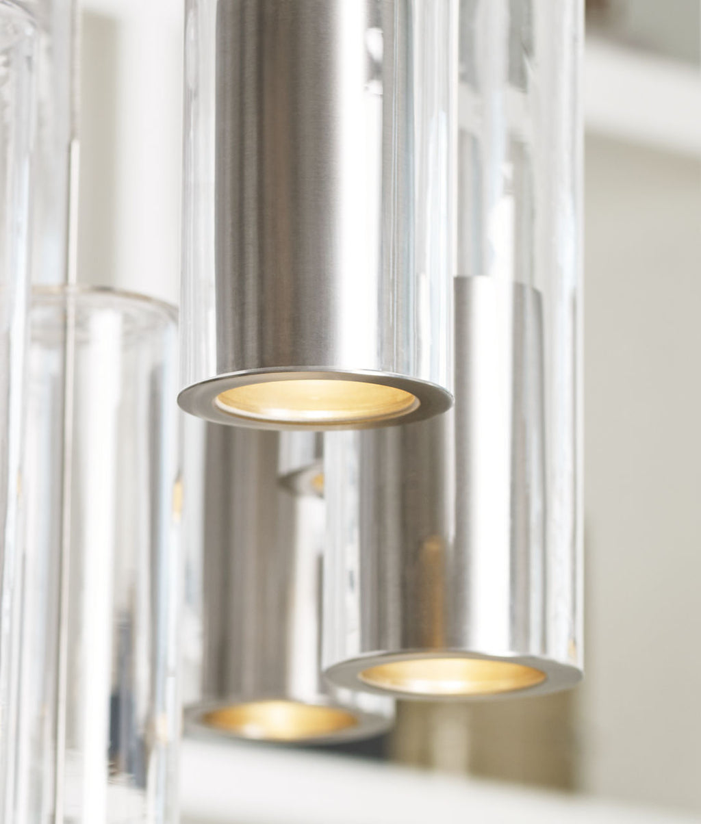 Captra Pendant | Satin Nickel | Clear glass FreeJack Bulb(s) Included