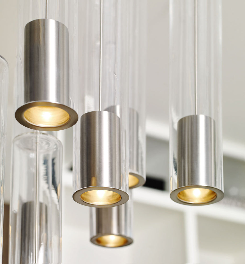 Captra Pendant | Satin Nickel | Clear glass FreeJack Bulb(s) Included
