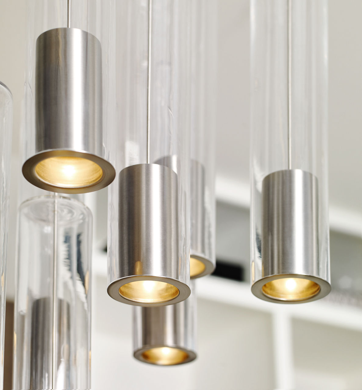Captra Pendant | Satin Nickel | Clear glass FreeJack Bulb(s) Included