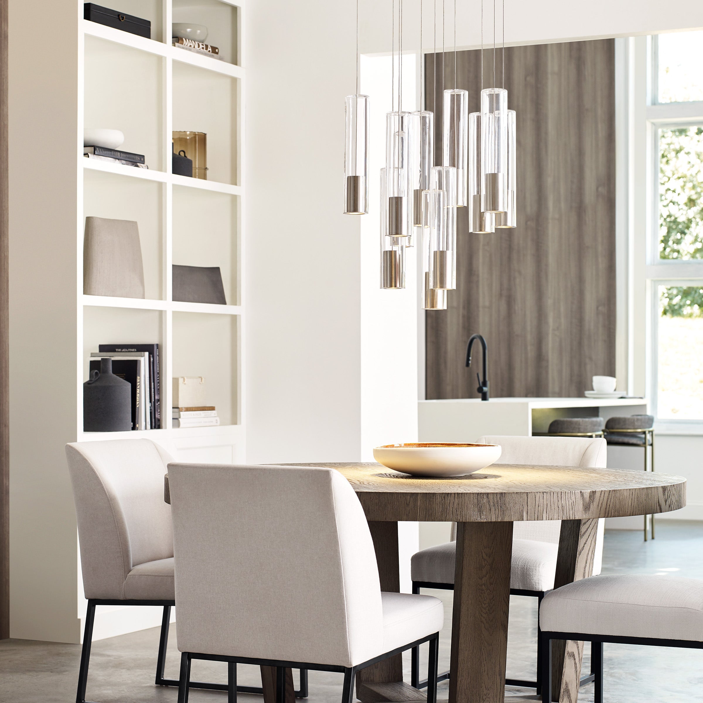 Captra Pendant | Satin Nickel | Clear glass FreeJack Bulb(s) Included