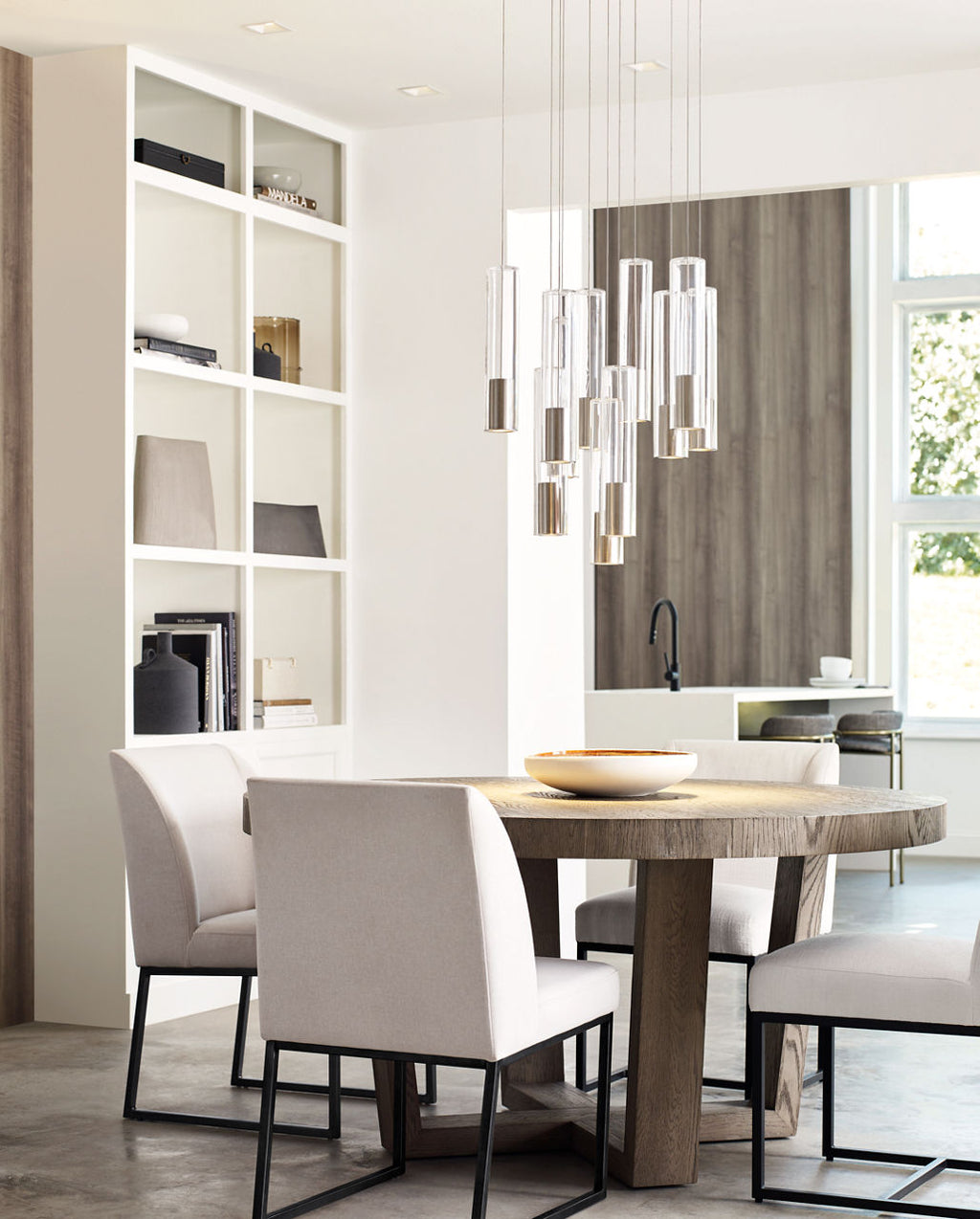 Captra Pendant | Satin Nickel | Clear glass FreeJack Bulb(s) Included