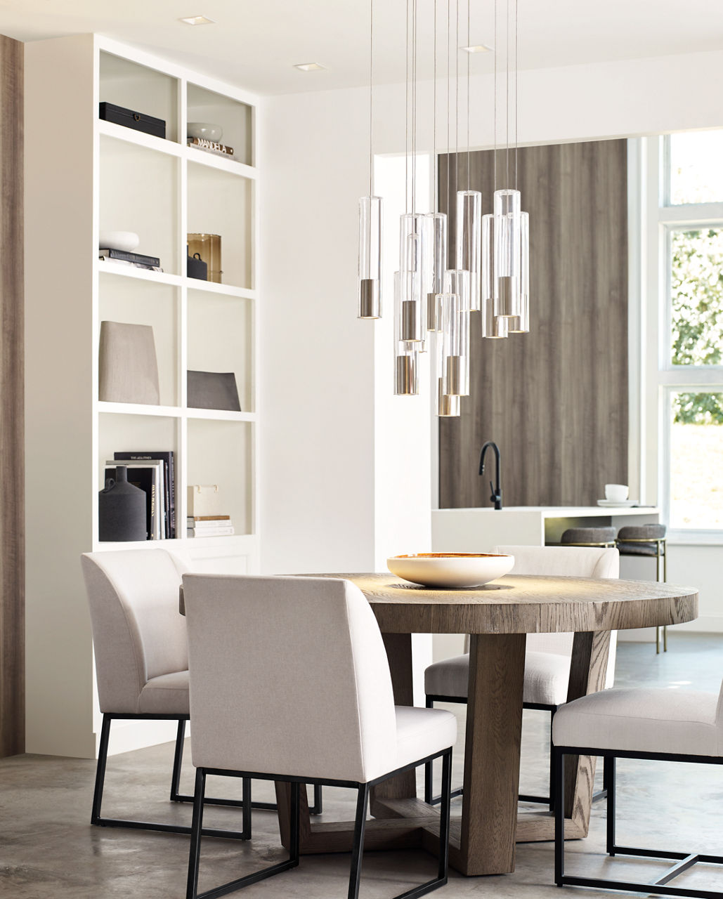 Captra Pendant | Satin Nickel | Clear glass FreeJack Bulb(s) Included