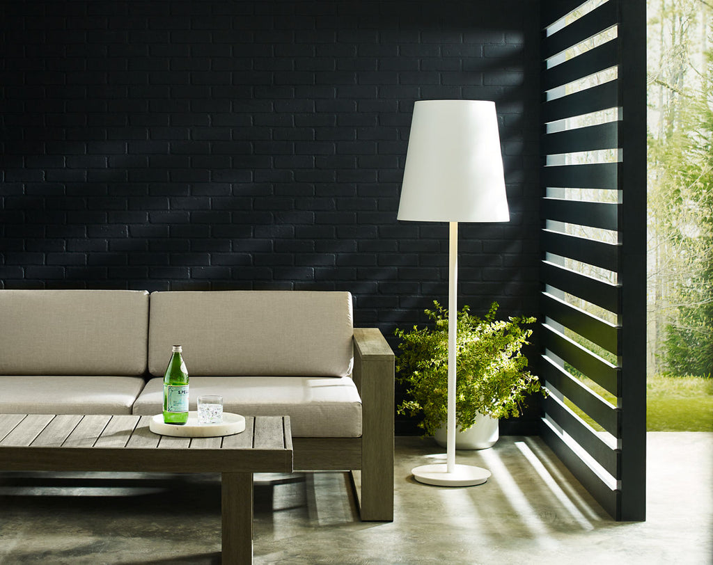Nevis Outdoor Large Floor Lamp White 2700K 90 CRI