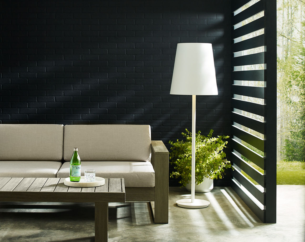 Nevis Outdoor Large Floor Lamp White 2700K 90 CRI