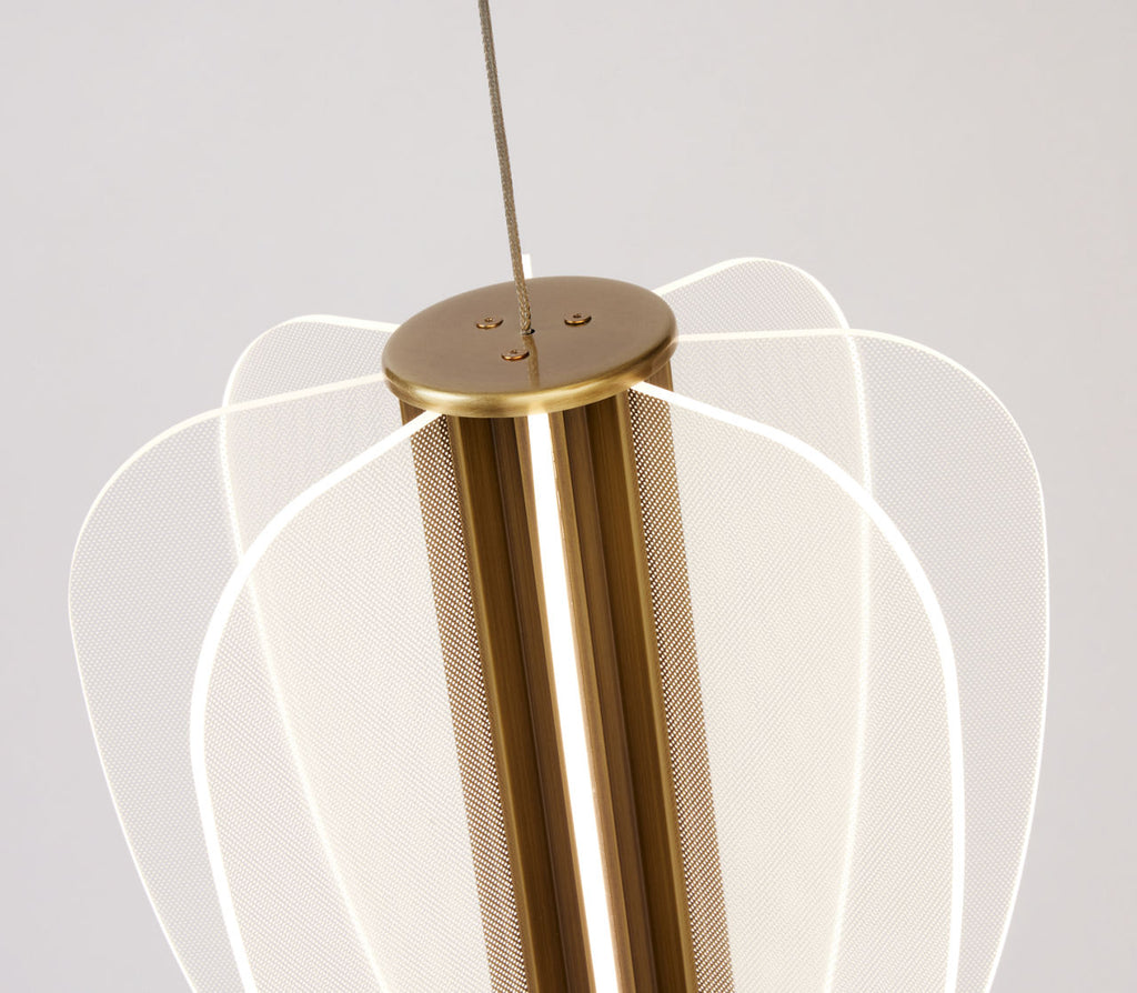 Mini Nyra Pendant | Plated Brass | Acrylic FreeJack Bulb(s) Included