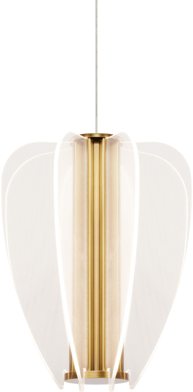 Mini Nyra Pendant | Plated Brass | Acrylic Monopoint Bulb(s) Included