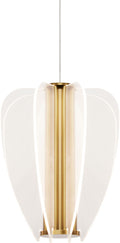Mini Nyra Pendant | Plated Brass | Acrylic MonoRail Bulb(s) Included