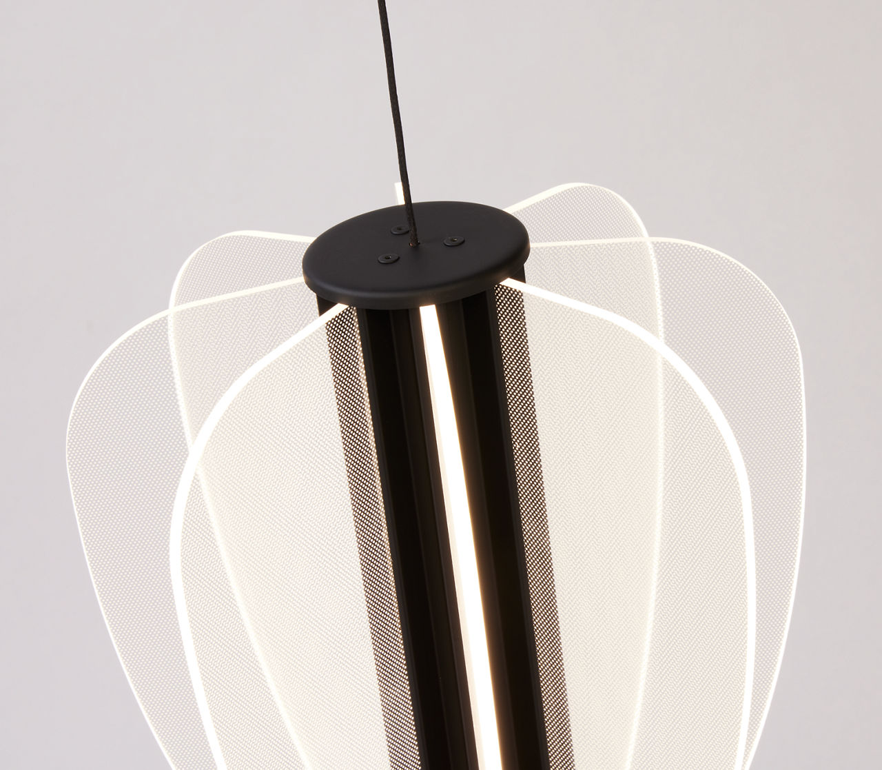 Mini Nyra Pendant | Nightshade Black | Acrylic Monopoint Bulb(s) Included