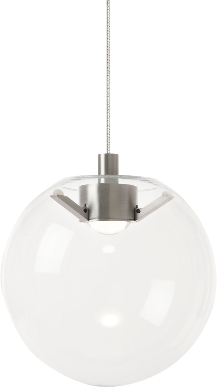 Palona Mini Pendant | Satin Nickel | Clear Glass MonoRail Bulb(s) Included