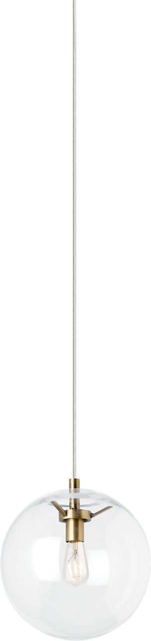 Palona Pendant Clear Aged Brass 2700K 90 CRI st19 led 90 cri 2700k 120v