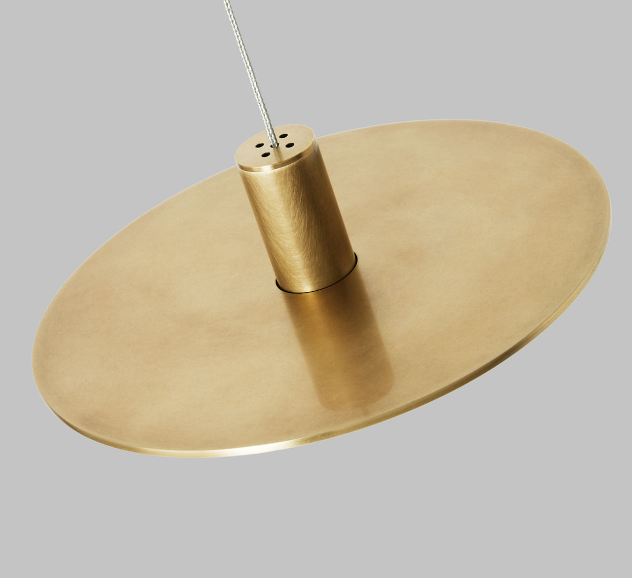 Mini Ponte Pendant | Natural Brass | Metal Shade MonoRail Bulb(s) Included