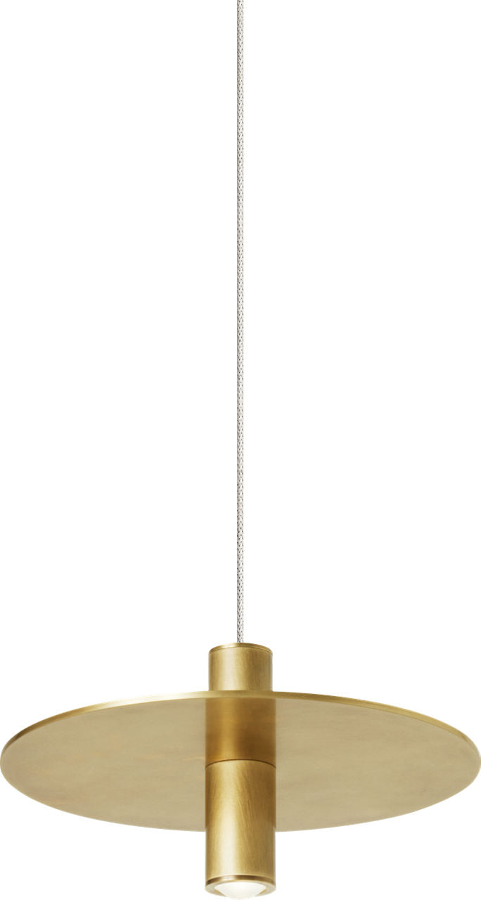 Mini Ponte Pendant | Natural Brass | Metal Shade FreeJack Bulb(s) Included