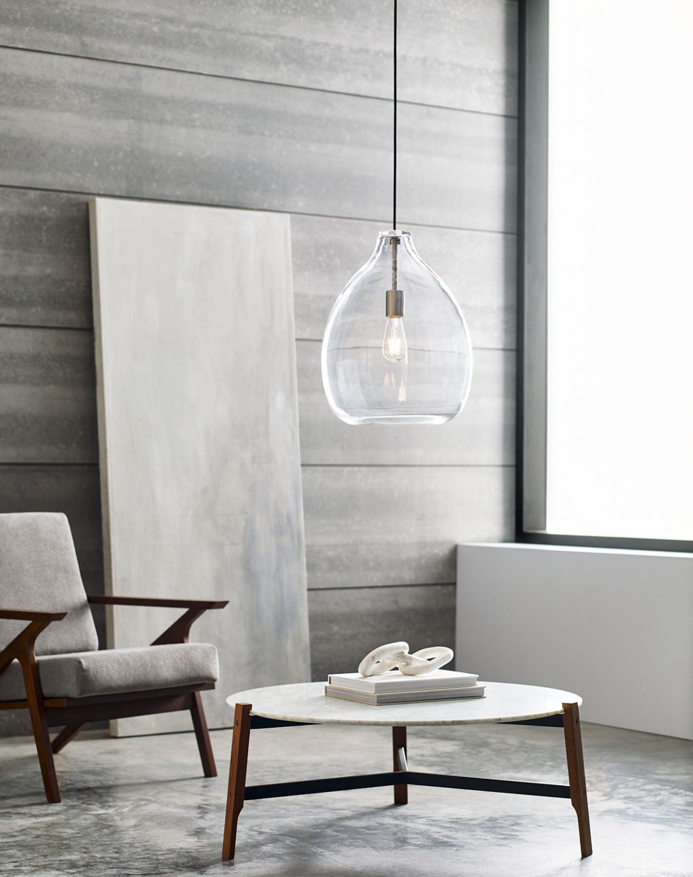 Quinton Pendant Clear Satin Nickel Bulb Not Included