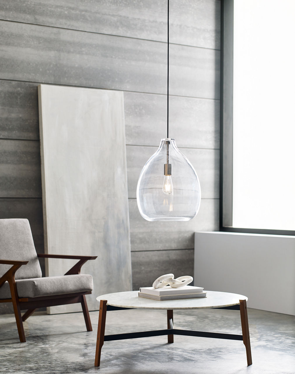 Quinton Pendant Clear Satin Nickel Bulb Not Included