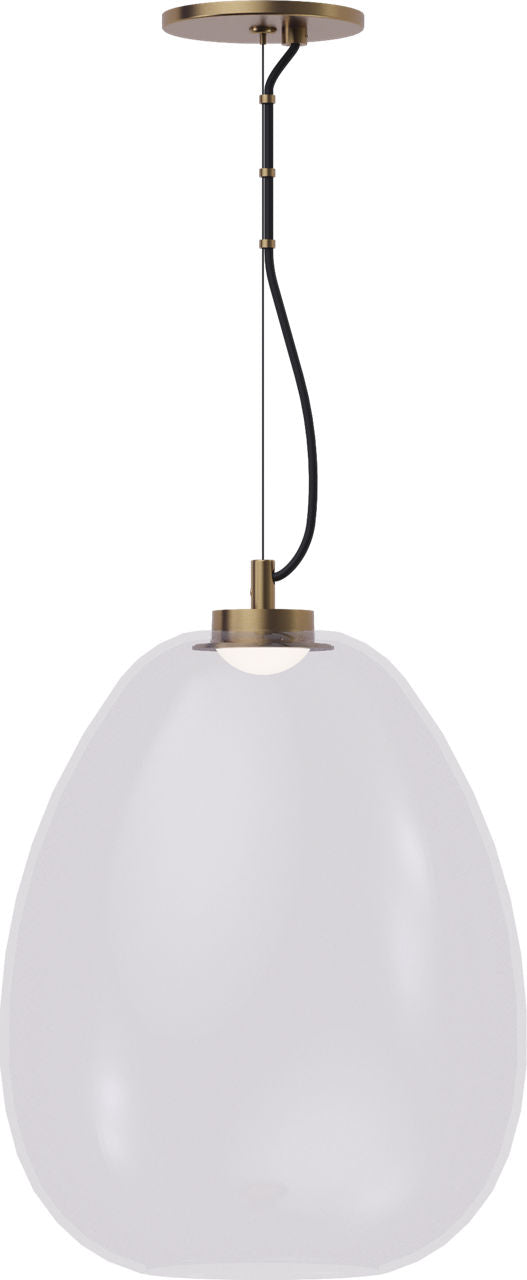 Kapoor Medium Pendant clear/Natural Brass LED 2700K 90 CRI 120-277V