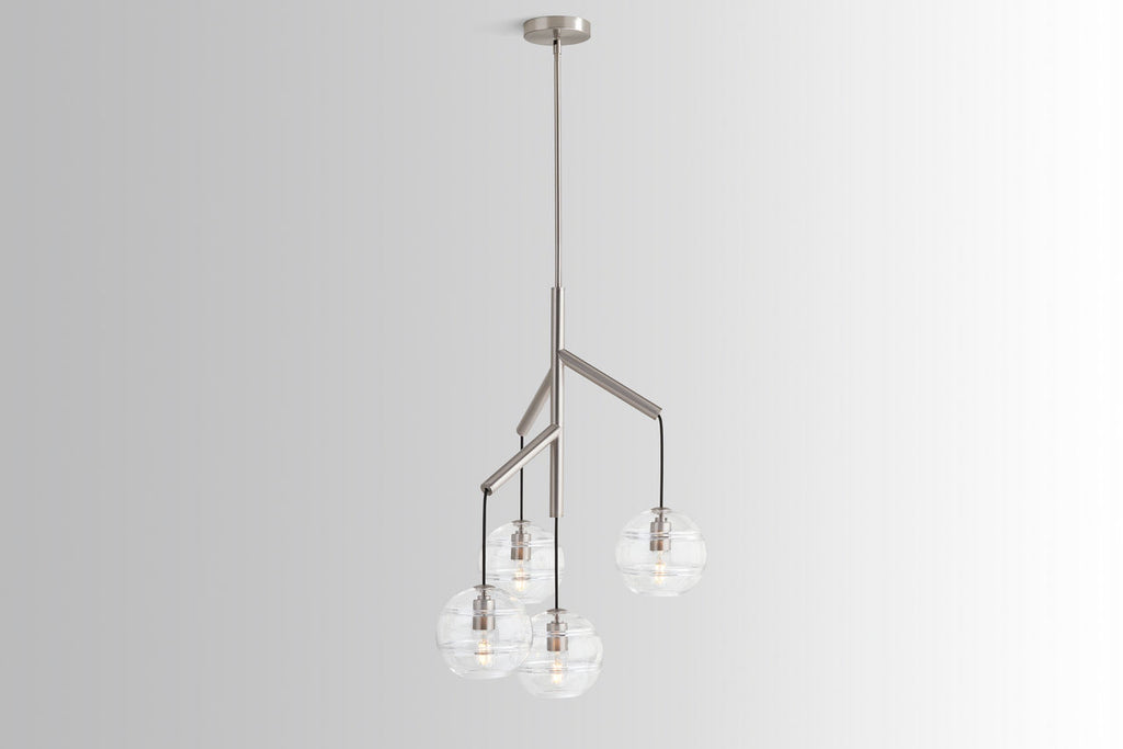 Sedona Single Chandelier Single Clear Satin Nickel 2700K 90 CRI t14 led 90 cri 2700k 120v