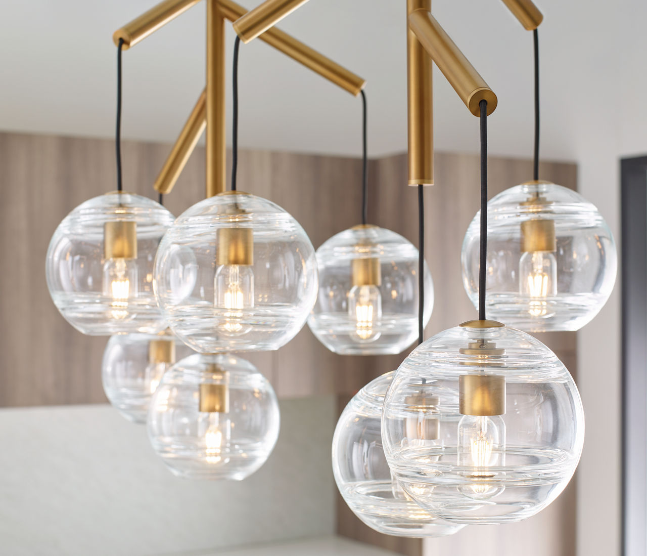 Sedona Double Chandelier Double Clear Aged Brass Bulb Not Included