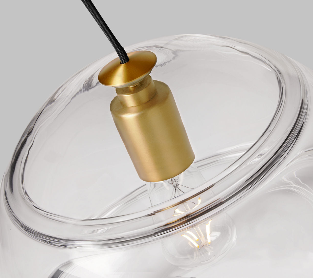 Sedona Large Pendant | Clear Aged Brass Bulb Not Included