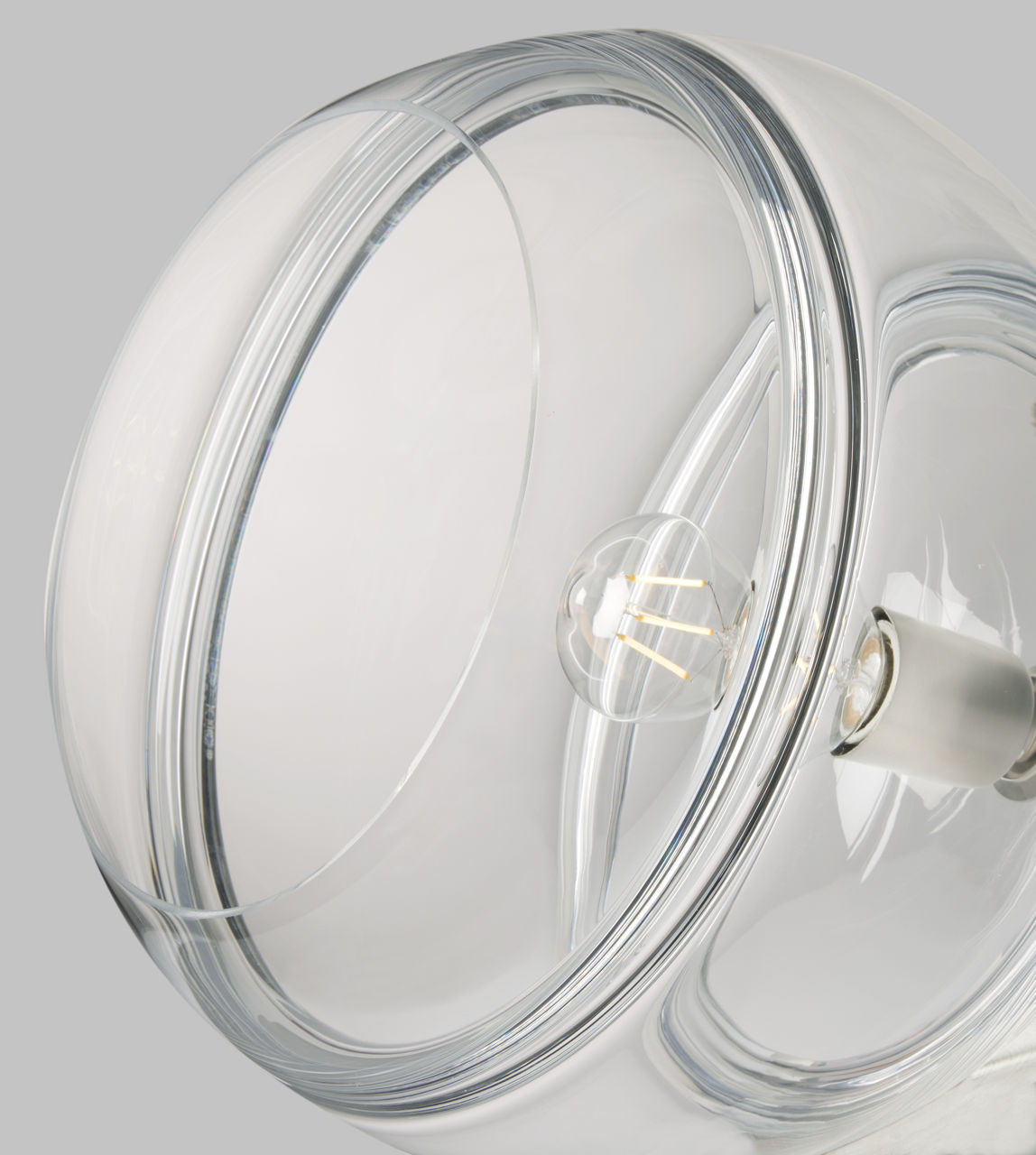 Sedona Large Pendant | Clear Satin Nickel Bulb Not Included